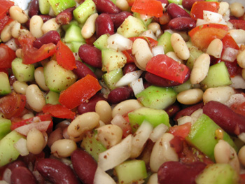 Mixed bean salad with Indian spices